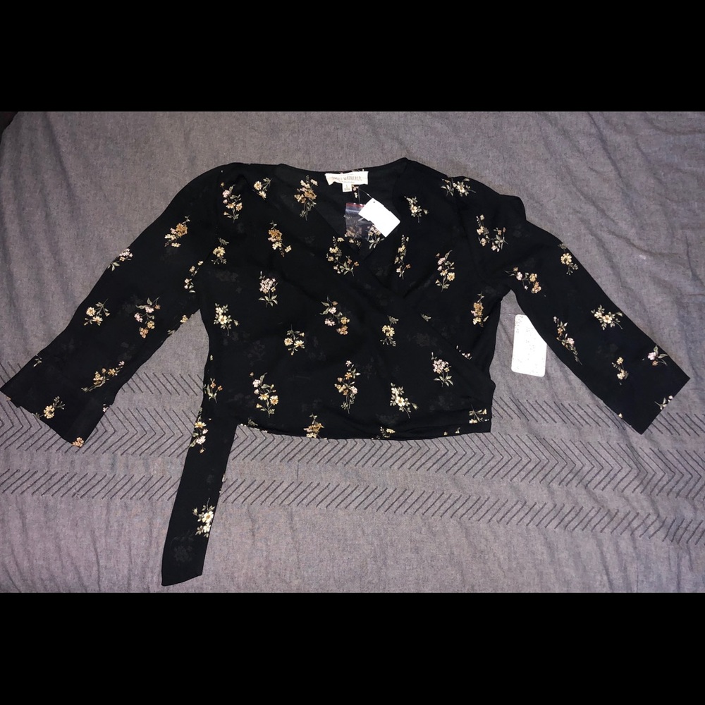 Crop top shirt that ties in the back.